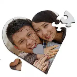 Puzzle personalizat inima 23x17 cm cu 50 piese