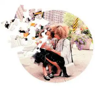 Puzzle personalizat rotund 20x20 cm cu 42 piese
