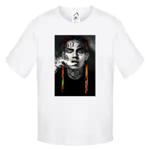 Tricou 6ix9ine Tekashi Black & White
