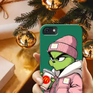 Husa Grinch Pink with Mc and Hoodie