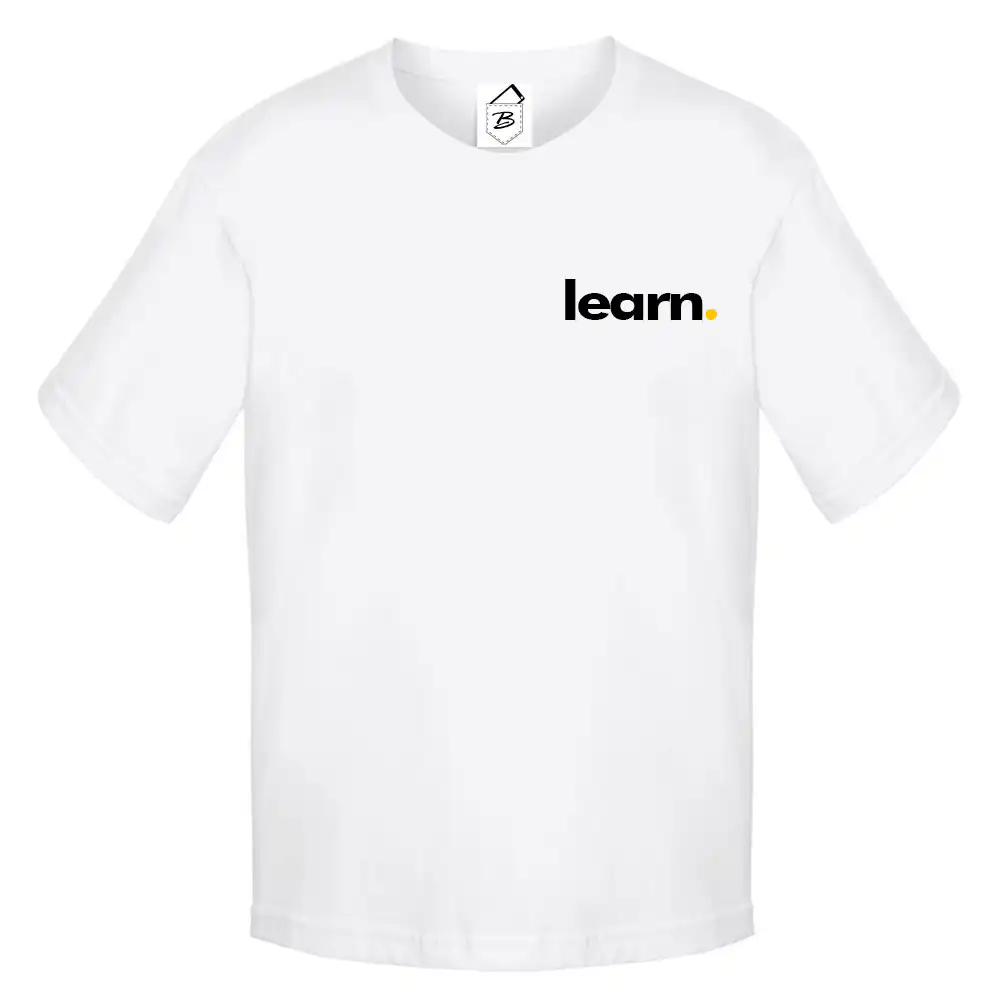 Tricou Alb Learn