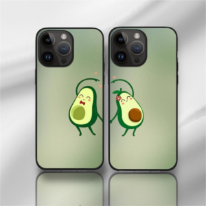 Set de huse de telefon cu avocado drăgălașe pentru cupluri.