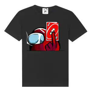 Tricou negru funny cu astronaut și carte reverse roșie